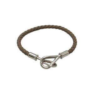 Hermes Bracelet Jumbo Breath Etoupe Glazed Silver Hardware